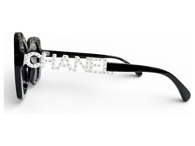 Chanel COCO Mark Sonnenbrille Schwarz - Ansicht 4