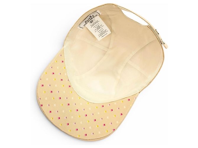 Hermès Hermes Cap Davis Dot Medor Serie Cotton Cap57 Braun Beige - Ansicht 6