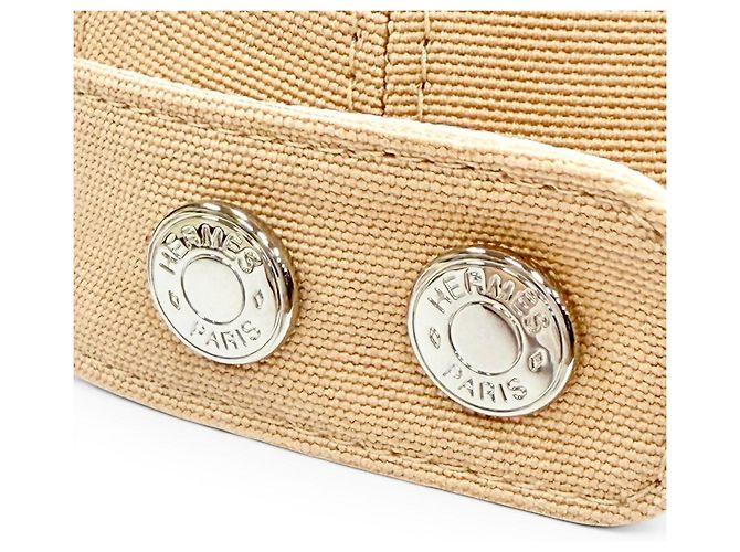 Hermès Hermes Cap Davis Dot Medor Serie Cotton Cap57 Braun Beige - Ansicht 8