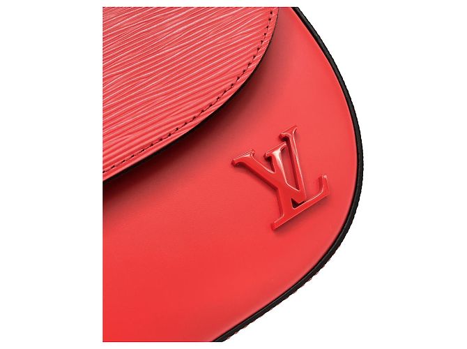 Borsa a tracolla in pelle Epi Luna Louis Vuitton Rosso - vista 4
