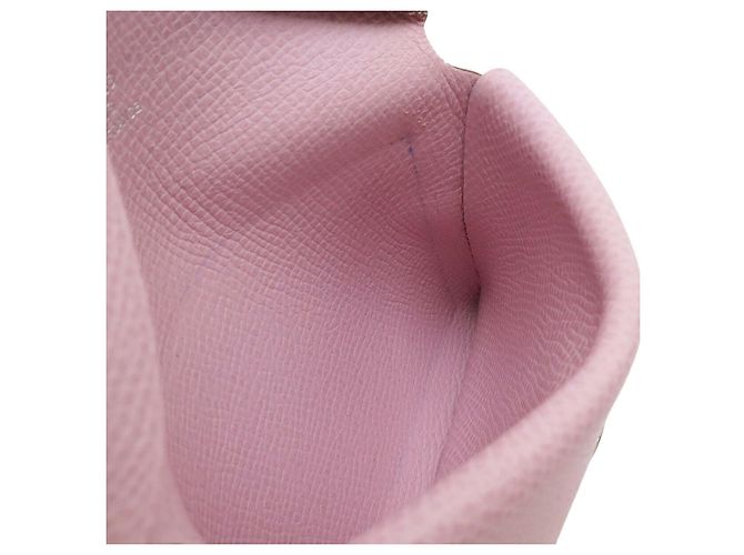 Hermès Hermes Calvi Duo Veau Epsom Tarjetero Rosa - vista 6