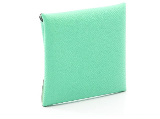 Hermès Portamonete Bastia Verso in vitello Epsom Hermes Verde - vista 2