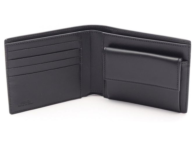 Fendi FF Squared Ledergeldbörse Schwarz - Ansicht 3