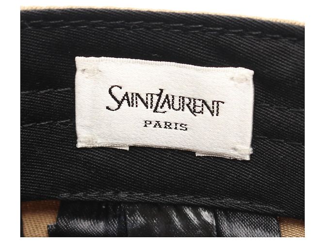 Yves Saint Laurent Gorra Saint Laurent Paris Y Varsity de algodón Verde - vista 4