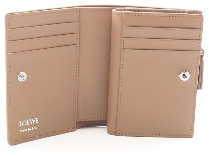 Portafoglio compatto in pelle Loewe Duet Marrone - vista 3