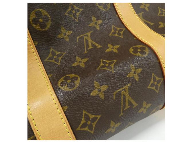 Borsa Boston Louis Vuitton Keepall Bandouliere Monogram Marrone - vista 4