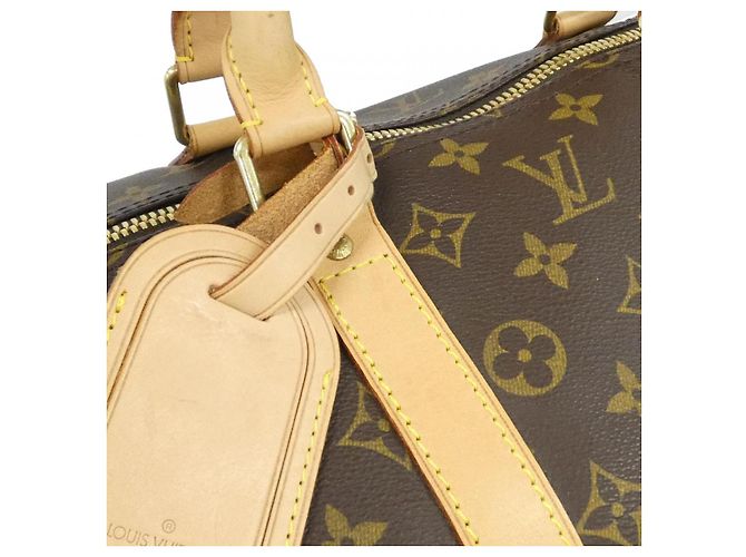 Borsa Boston Louis Vuitton Keepall Bandouliere Monogram Marrone - vista 5