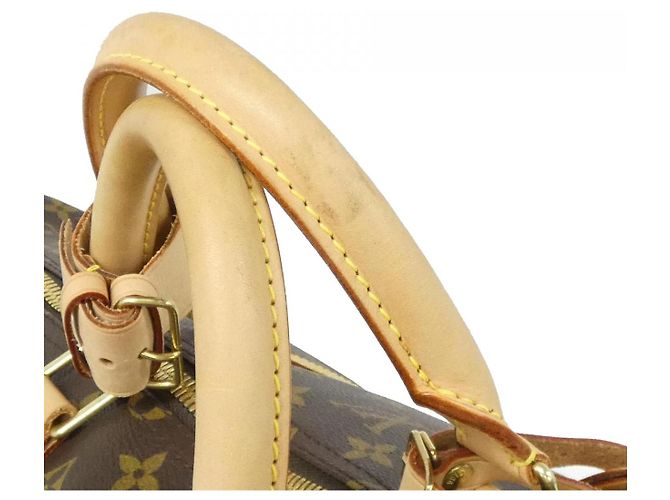Borsa Boston Louis Vuitton Keepall Bandouliere Monogram Marrone - vista 7