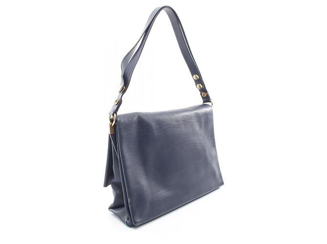 Céline Borsa a tracolla CELINE Blade in pelle Blu - vista 2