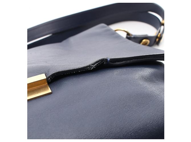 Céline Borsa a tracolla CELINE Blade in pelle Blu - vista 9