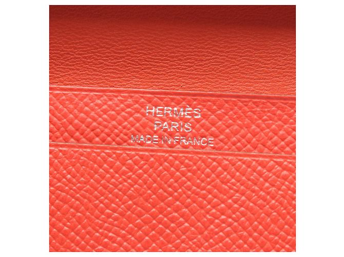 Tarjetero mini de piel Hermès Bearn Roja - vista 5