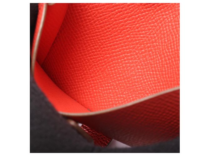 Tarjetero mini de piel Hermès Bearn Roja - vista 6