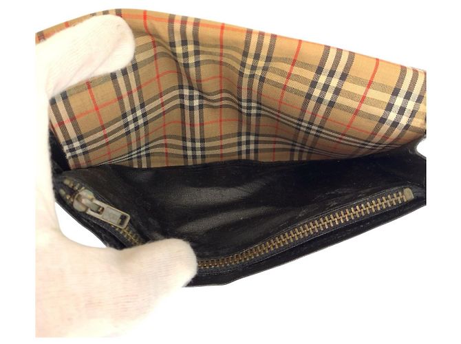 Burberry Vintage Black Leather Long Wallet - view 5