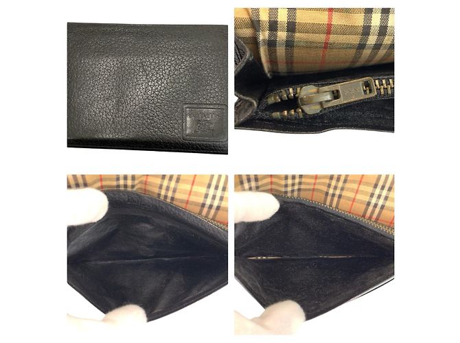Burberry Vintage Black Leather Long Wallet - view 9