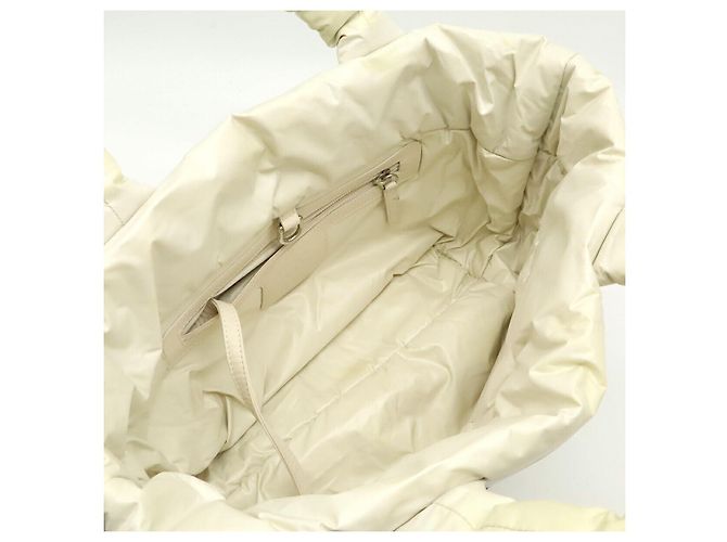 Borsa Tote Chanel Coco Cocoon in nylon e pelle Bianco - vista 6