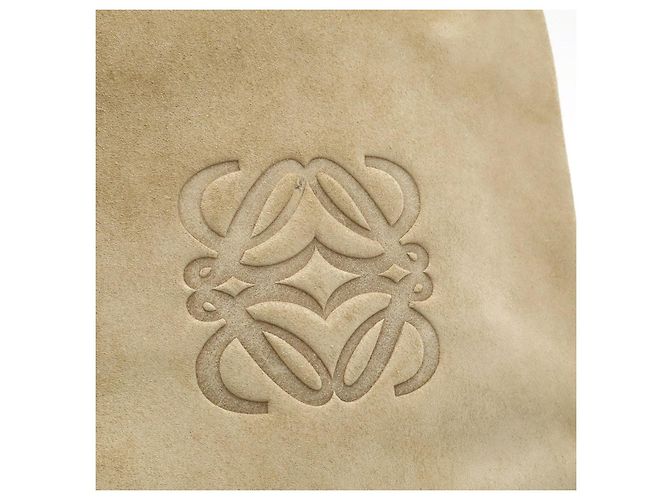 Borsa a tracolla in scamosciato Loewe Anagram Marrone Beige - vista 9