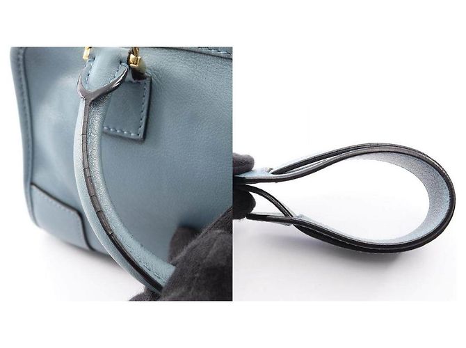 Borsa 2way in pelle Loewe Amazona 23 Blu - vista 10