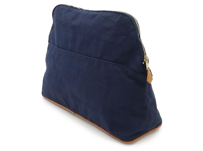 Hermès Pochette in tela Hermes Bolide30 Blu - vista 2