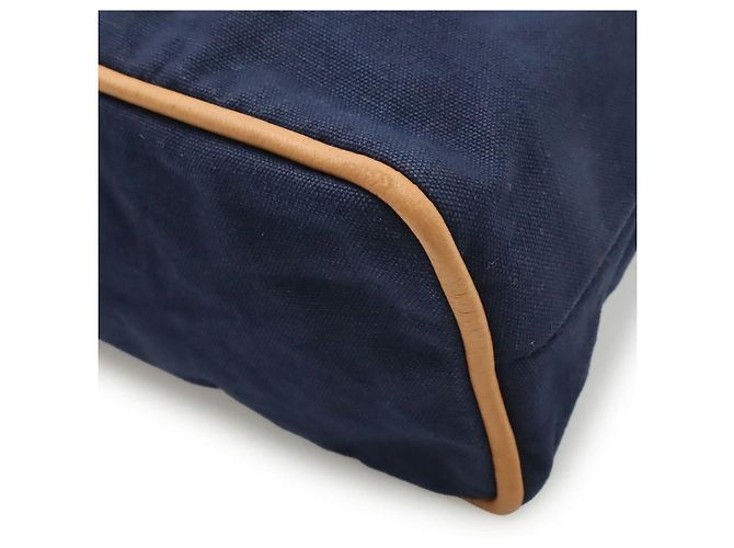 Hermès Pochette in tela Hermes Bolide30 Blu - vista 3