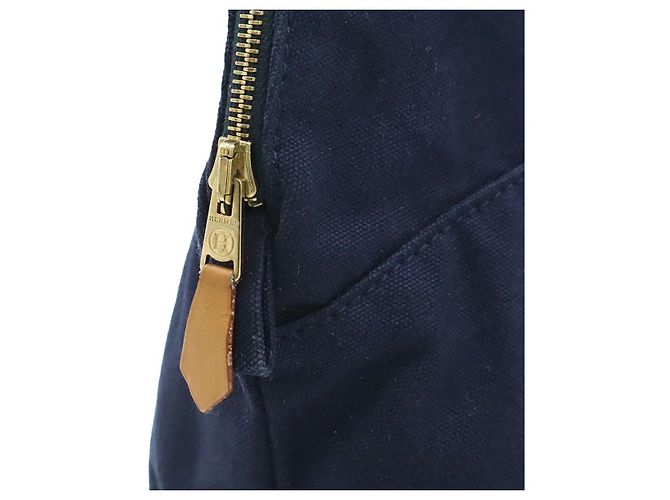 Hermès Pochette in tela Hermes Bolide30 Blu - vista 4
