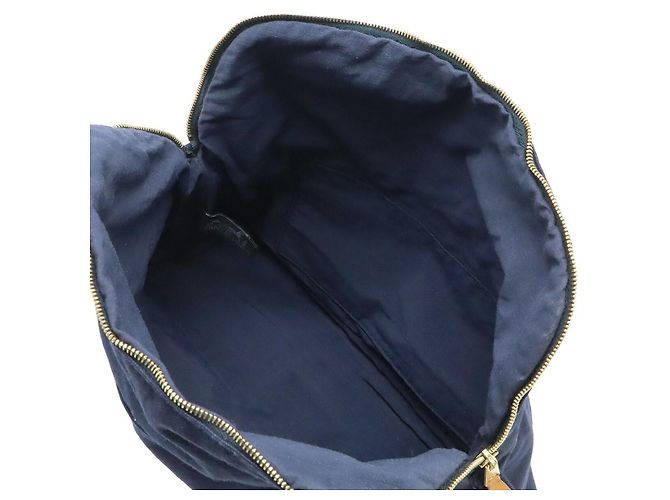 Hermès Pochette in tela Hermes Bolide30 Blu - vista 5