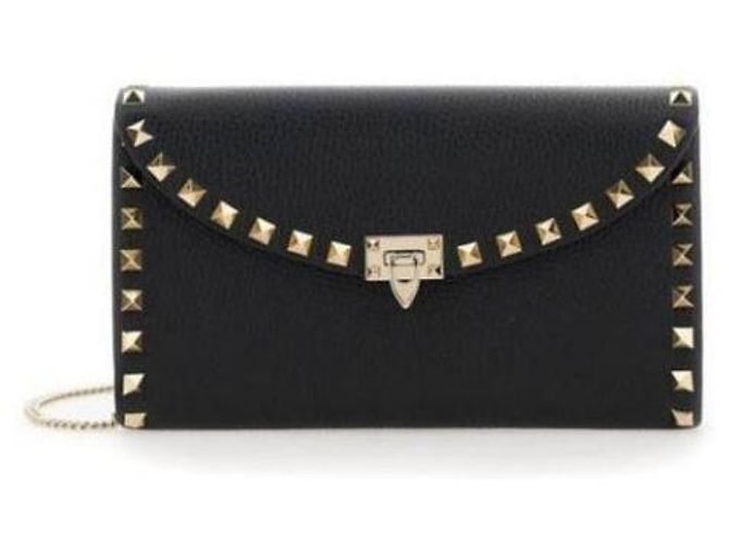 Valentino Garavani Borsa Portafoglio con Catena Rockstud Vsh - vista 3