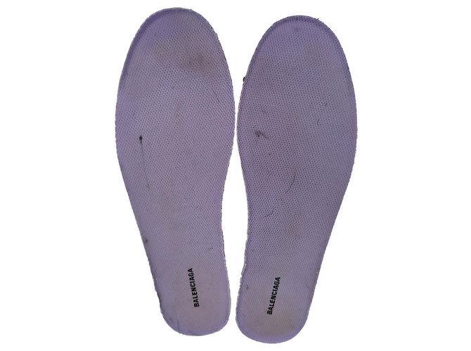 Baskets Track Balenciaga en polyuréthane blanc et lilas - vue 18