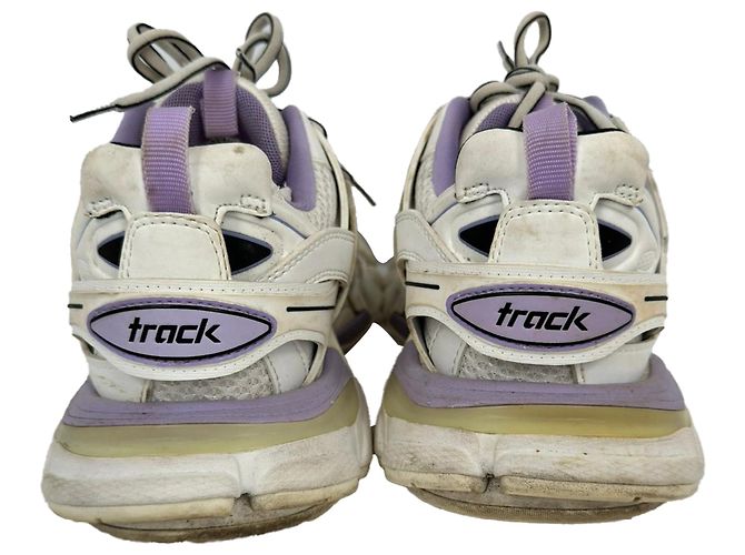 Baskets Track Balenciaga en polyuréthane blanc et lilas - vue 6