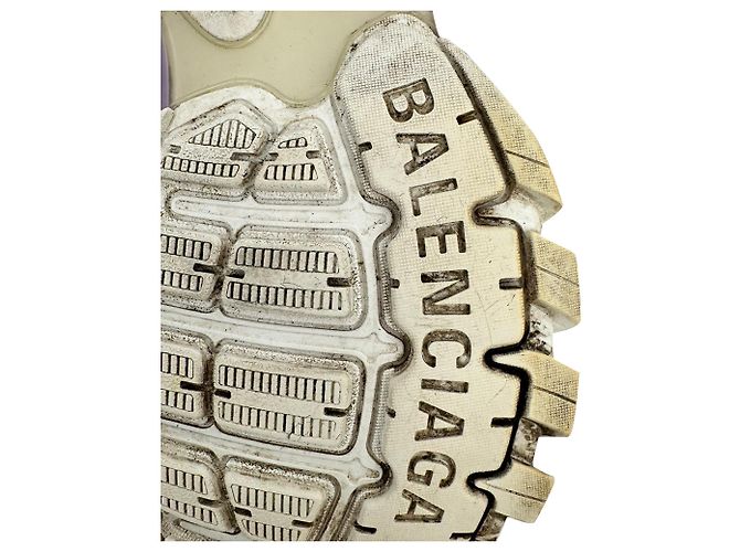 Baskets Track Balenciaga en polyuréthane blanc et lilas - vue 9