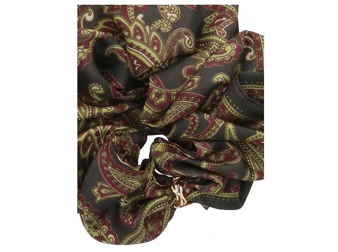 Saint Laurent Coletero de sarga de seda con estampado paisley - vista 4