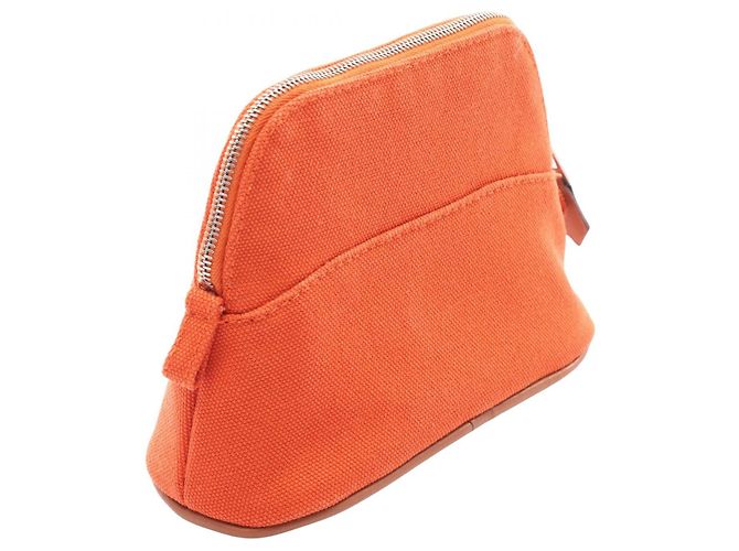 Hermès Hermes Bolide15 Mini Mini Pouch in tela e pelle Arancione - vista 2
