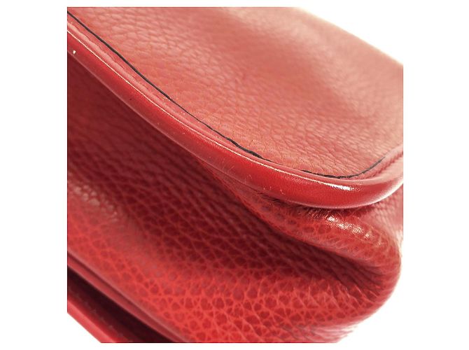 Céline Borsa a tracolla in pelle Celine Rosso - vista 3