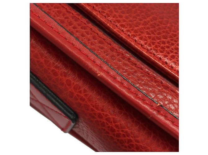 Céline Borsa a tracolla in pelle Celine Rosso - vista 5
