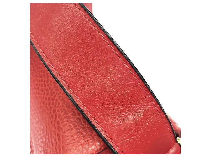 Céline Borsa a tracolla in pelle Celine Rosso - vista 7