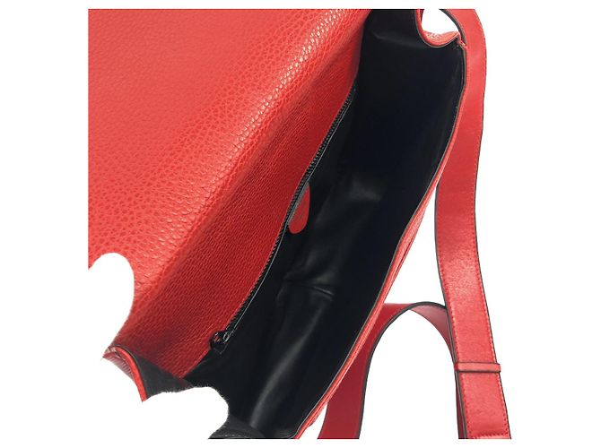 Céline Borsa a tracolla in pelle Celine Rosso - vista 9