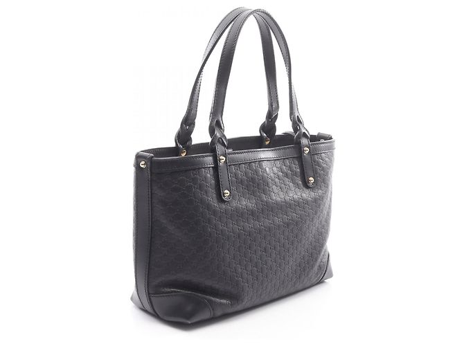Gucci Guccissima Leder Tote Bag Schwarz - Ansicht 2