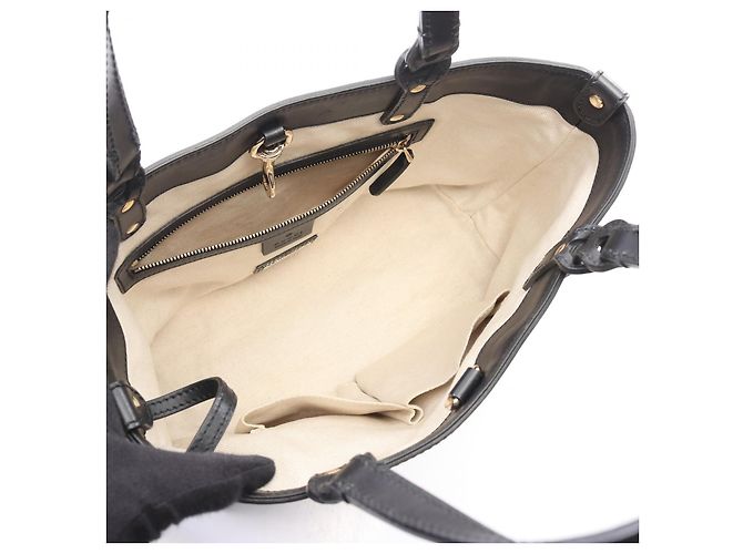 Gucci Guccissima Leder Tote Bag Schwarz - Ansicht 3