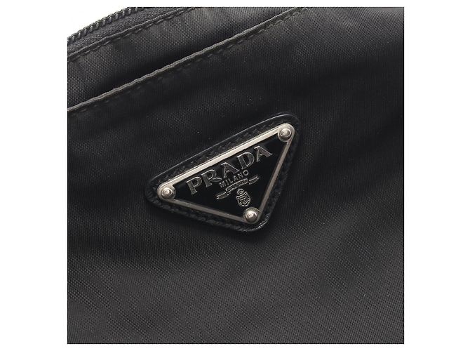 Sac à bandoulière en nylon et cuir Saffiano avec logo Triangle Prada Noir - vue 5