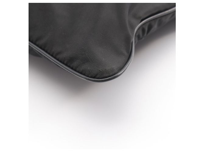 Sac à bandoulière en nylon et cuir Saffiano avec logo Triangle Prada Noir - vue 7