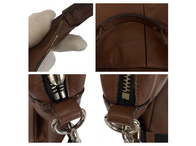 Valigetta 2 way in pelle COACH Hamilton Marrone - vista 5