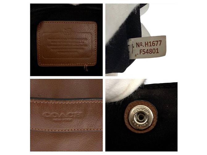 Valigetta 2 way in pelle COACH Hamilton Marrone - vista 6