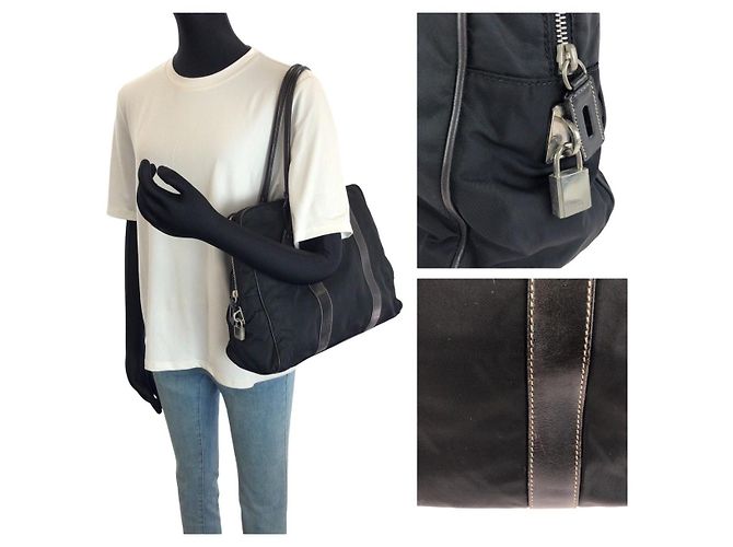 Tote Prada Tessuto Nylon 2way Tasche Schwarz - Ansicht 7