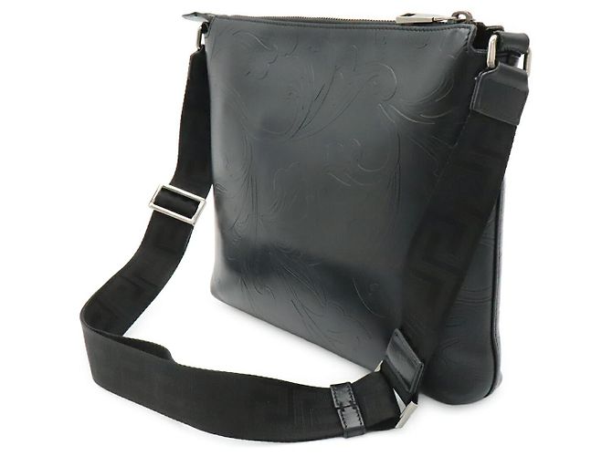 Borsa a tracolla in pelle Versace Nero - vista 2