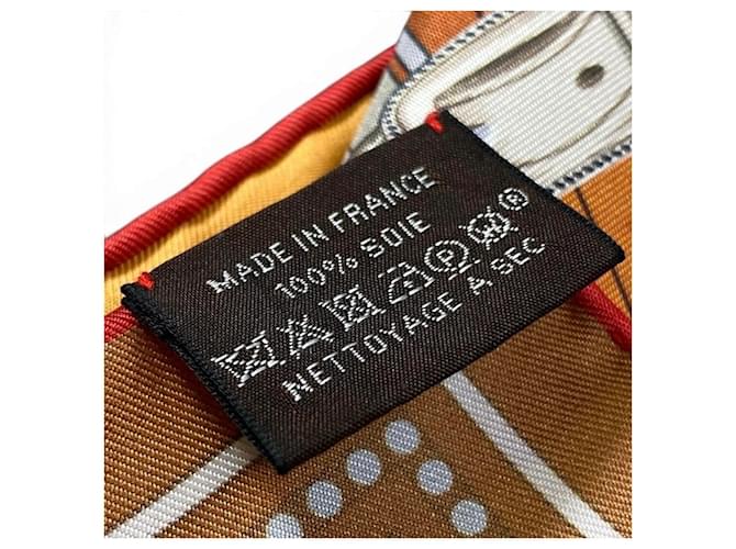 Hermès Sciarpa in seta Hermes Carre90 Double Face Arancione - vista 10