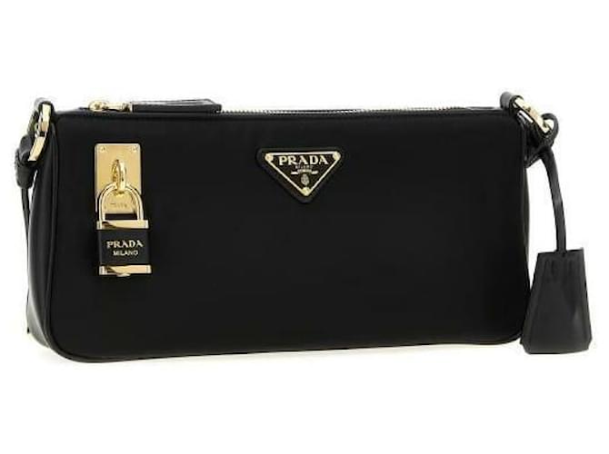 Prada Piccola borsa a tracolla in nylon e pelle Nero - vista 2