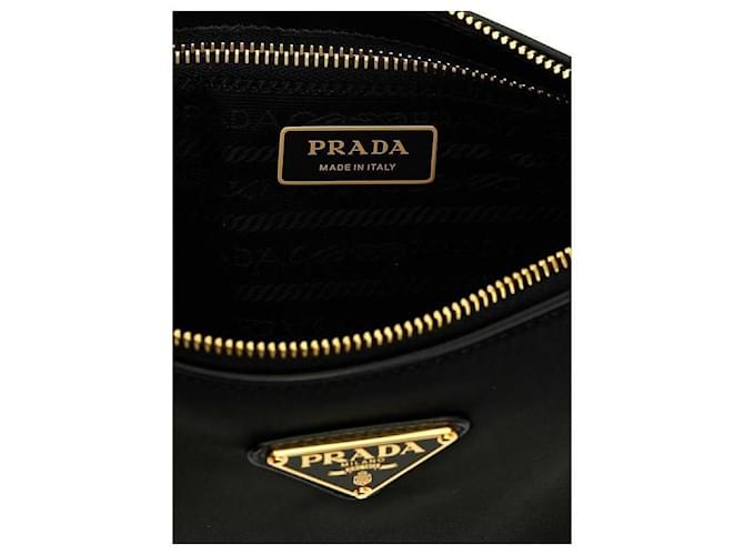 Prada Piccola borsa a tracolla in nylon e pelle Nero - vista 5