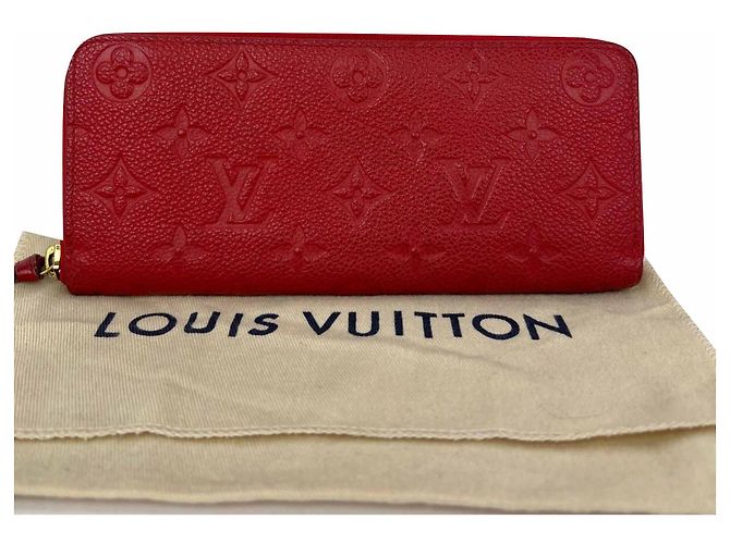Portafoglio Louis Vuitton Clemence Red Empriente in pelle Rosso - vista 2