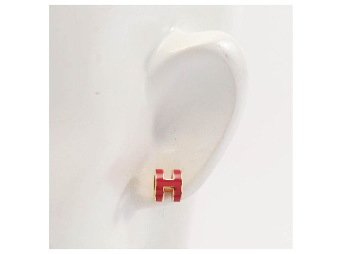 Hermès Hermes Mini Pop H Ohrringe Golden Metallisch - Ansicht 4