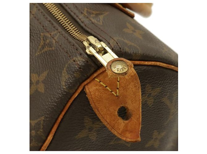 Borsa Louis Vuitton Speedy 25 Monogram Marrone - vista 6