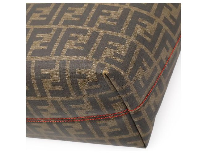 Fendi Zucca Canvas Tote Bag Metallisch Bronze - Ansicht 3